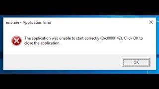 How to fix Windows 10 ESRVEXE Application Error 0xc0000142 [upl. by Enajharas]