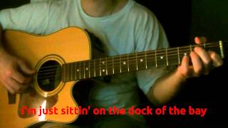 Otis Redding  Sitting of the Dock of the Bay Guitar Karaoke Instrumental Lyrics on Screen HD [upl. by Nalahs]