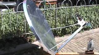 Solar Water Heater from junkyard satellite dish [upl. by Eeslek]