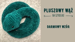 Pluszowy wąż na szydełku 🐍 Jak zrobić maskotkę na szydeku  tutorial [upl. by Ellersick426]