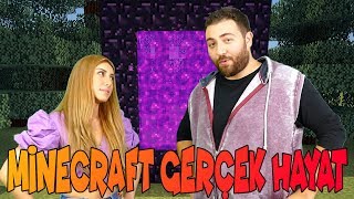 ÇOK GİZEMLİ BİR PORTAL  MİNECRAFT GERÇEK OLUYOR  Minecraft Real Life [upl. by Narik]