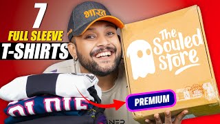 7 Best Full Sleeve TShirts Under Rs1000 🔥 The Souled Store TShirt Haul Review 2024  ONE CHANCE [upl. by Tenom]