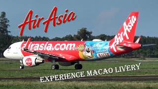 Plane Spotting  Sandakan Airport Airasia A320216  Experience Macao Livery [upl. by Leifer172]