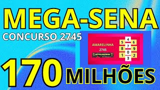 Mega sena concurso 2745 R 17000000000 milhões Estudos e Observações amarelinha 2745 [upl. by Laux]