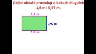 Obwód prostokąta Dodawanie ułamków dziesiętnych [upl. by Aneeram170]