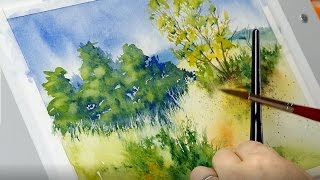 Watercolor Landscape Tutorial Part 2 [upl. by Odine]