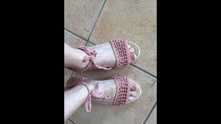 Tuto espadrilles au crochet 😀 [upl. by Deehsar]