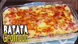 BATATA GRATINADA SUPER FÁCIL [upl. by Nnahgaem]