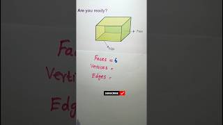 Cuboid number of faces Vertices and Edges learnwithnavishnu mathshorts cuboid [upl. by Bannister482]