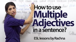 How to use multiple adjectives in a sentence – English Grammar Lesson [upl. by Osgood]