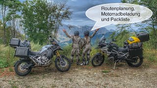 Unsere Routenplanung und Motorradbeladung für die große Motorradreise [upl. by Aciram]