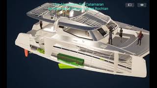 17m Aluminium Sail Catamaran framing Engine Dimensioned amp keels Architecture amp Design Andrei Rochian [upl. by Ehud405]