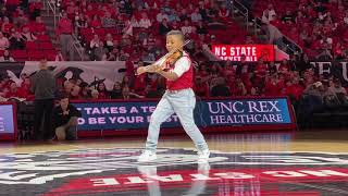 Violinist Tyler ButlerFigueroa performs at PNC Arena  12720 [upl. by Newell]