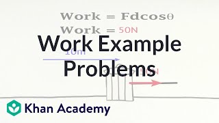 Work example problems  Work and energy  Physics  Khan Academy [upl. by Cohlette]