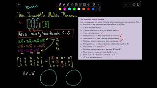 Week 4  Lesson 17  The Invertible Matrix Theorem [upl. by Nayrda]