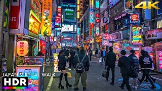 Tokyo Japan  Shinjuku evening walk • 4K HDR [upl. by Yenettirb354]