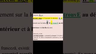 Accentele și semnele diacritice youtubeshorts short grammar lefrançaisavecgabrielle [upl. by Viva]