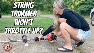 How To Fix A String Trimmer That Wont Throttle Up Echo SRM225 Complete Diagnoses and Repair VLOG [upl. by Ayrolg]