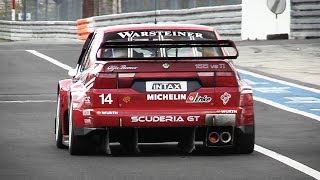 UNMUFFLED Alfa Romeo 155 V6 Ti singing around Nürburgring GPStrecke [upl. by Gnot]