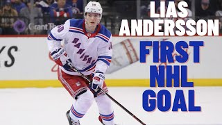 Lias Andersson 50 New York Rangers first NHL goal Mar 26 2018 [upl. by Lativa]