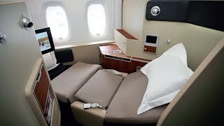 Qantas A380 First Class Dubai to London [upl. by Demmahum516]