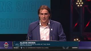 Repêchage LHJMQ 2024  2024 QMJHL Draft  JoueurÉtudiant  Alexis Morin  Scholastic POTY [upl. by Soirtimid]