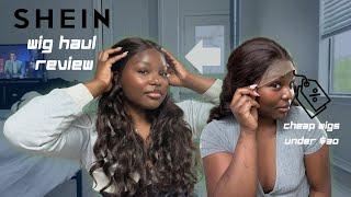 SAVING MONEY TRYING CHEAP SYNTHETIC WIGS FROM SHEIN • SYNTHETIC WIG HAUL amp INSTALLS [upl. by Zetnom]