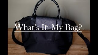 Whats In My Travelling Bag  Longchamp Small Le Pliage Neo [upl. by Neelhtakyram]