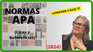 6 Normas APA 7 Citas y Referencias bibliográficas 2024 [upl. by Eceryt]