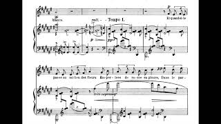 Maurice Ravel  Manteau de Fleurs for Voice and Piano 1903 ScoreVideo [upl. by Mehs462]