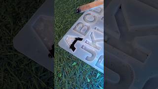 Resin keychain diy craft shortvideo resin resinart beginners alphabet a keychain [upl. by Scarrow]