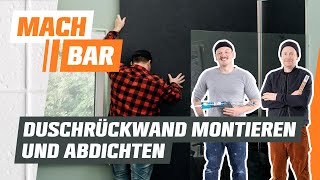 Duschrückwand montieren und abdichten  OBI [upl. by Macgregor260]