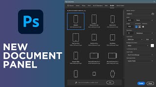 New Document Panel In Photoshop 2022  First Video  Be Iconic [upl. by Jasmine]