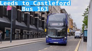 Leeds to Castleford by bus 163  May 2024 [upl. by Rocher1]