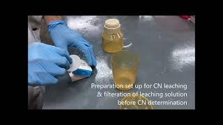 VIDEO 2 CYANIDE LEACHING EXPERIMENT OF GOLD ORE SPL [upl. by Goodrow]