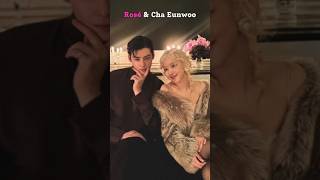 Rosé and Cha Eunwoo interaction at Paris Fashion Week 2024 rosé chaeunwoo parisfashionweek ysl [upl. by Anos]