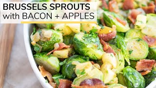 BRUSSELS SPROUTS WITH BACON  APPLES [upl. by Ahseit199]