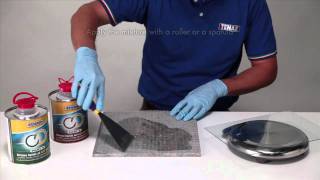 Tenax Epoxy Resin Adhesive and netting application [upl. by Kurtzman]