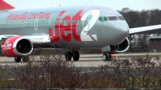 Jet2  Young Female Pilot With Ponytail Departs Leeds Bradford Airport [upl. by Aysa]