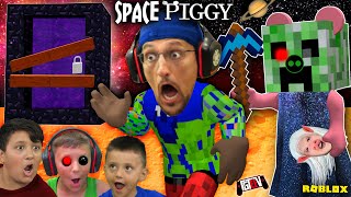 PIGGY in SPACE FGTeeV Builds Custom Minecraft Creeper Map NEW BUILD MODE [upl. by Maroney]