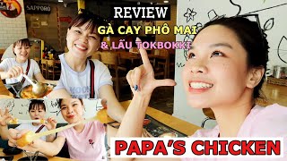 Ẩm Thực Đường Phố PAPAS CHICKEN  Review GÀ CAY PHÔ MAI amp LẨU TOKBOKKI  SONG THƯ CHANNEL [upl. by Lemra]