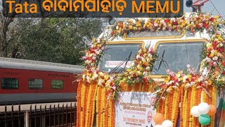 Tata Badampahar MEMU train flag off by Shri Narendra Modi ji and reaching Gorumahisani Kuldiha [upl. by Neirda840]