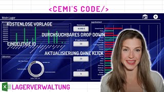 Excel LAGERVERWALTUNG  kostenlose Vorlage mit vielen Funktionen und Dashboard [upl. by Farland]