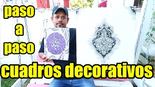 COMO HACER CUADROS DECORATIVOS  IDEAS PARA VENDER [upl. by Karwan530]