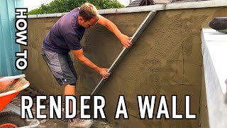 How to plaster an outside wall [upl. by Matthiew]