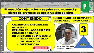 PLANEACION Y CONTROL DE OBRA  PROJECT [upl. by Annuahsal]