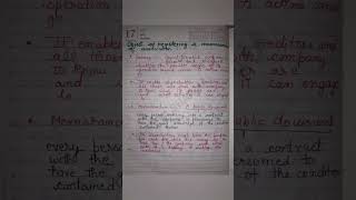 Companies Act 2013  Part 2  Handwritten summary notes  Shreya Sharma [upl. by Letch]