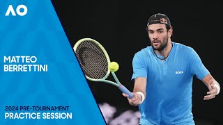 Matteo Berrettini Practice Session  Australian Open 2024 [upl. by Valma]