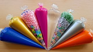 Making Crunchy Slime with Piping Bags 66 [upl. by Fanning]