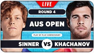 SINNER vs KHACHANOV • Australian Open 2024 R4 • LIVE Tennis PlaybyPlay Stream [upl. by Aerdnaeel133]